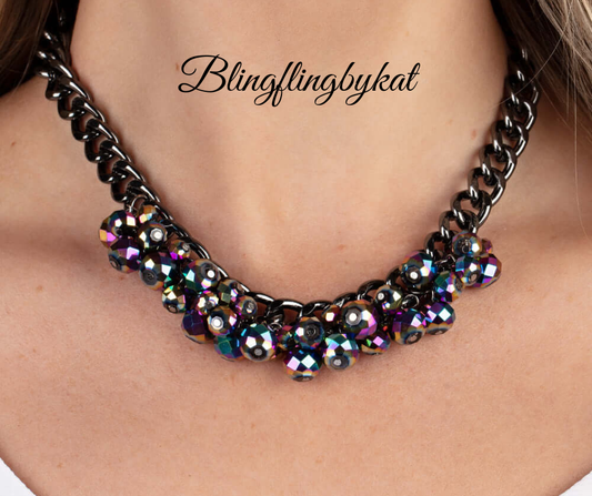Paparazzi Accessories ❋Galactic Knockout - Oil Spill Multi Necklace❋ Flat Rate Ship $4.50❋ - Image #2