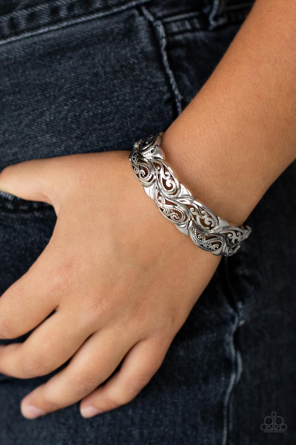 Paparazzi Accessories ❋Paisley Portico - Silver Bracelet❋ Flat Rate Ship $4.50❋ - Image #2