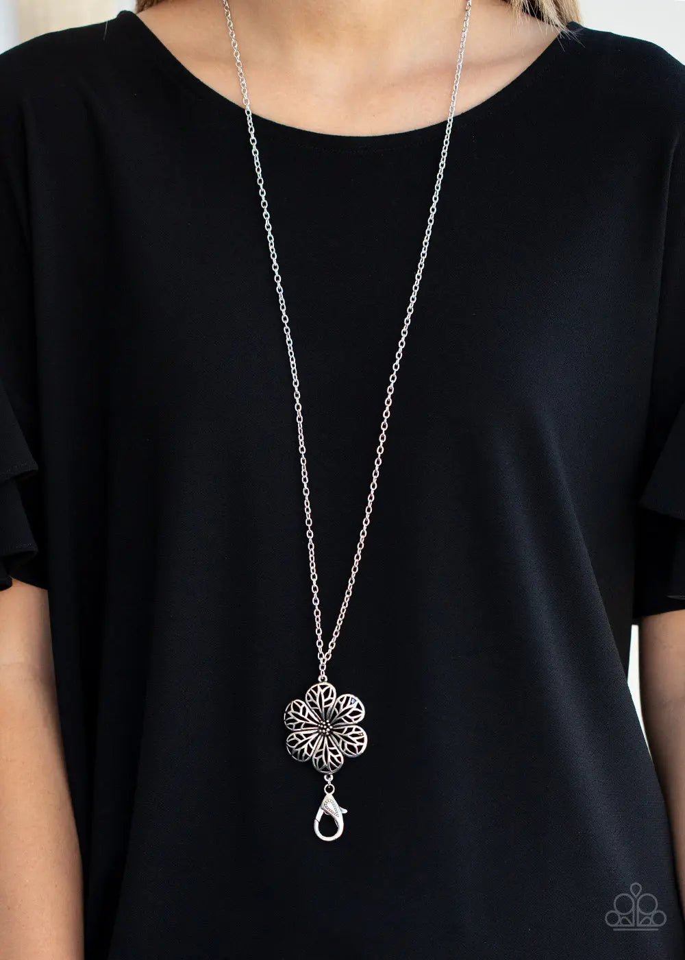 Paparazzi Accessories ✽ Ready, Set, GROW! - Silver Lanyard✽Flat Rate Ship $4.50✽ - Image #2