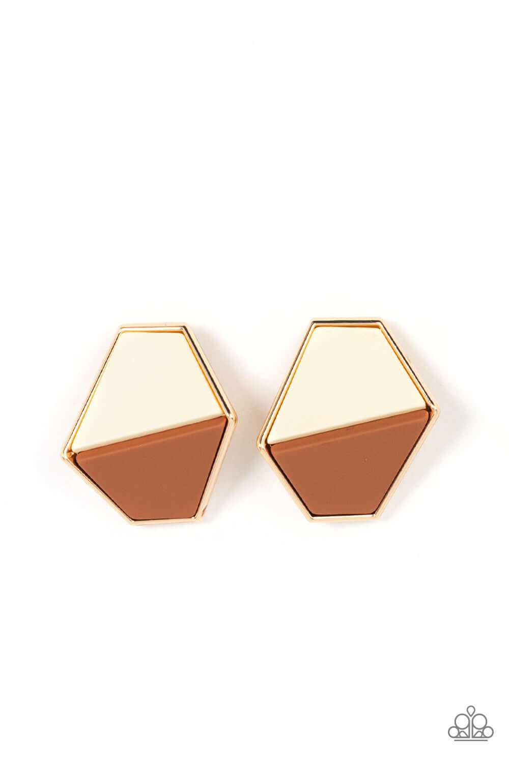 brought-to-you-by-blingflingbykat-generically-geometric-brown-post earrings-paparazzi-accessories-