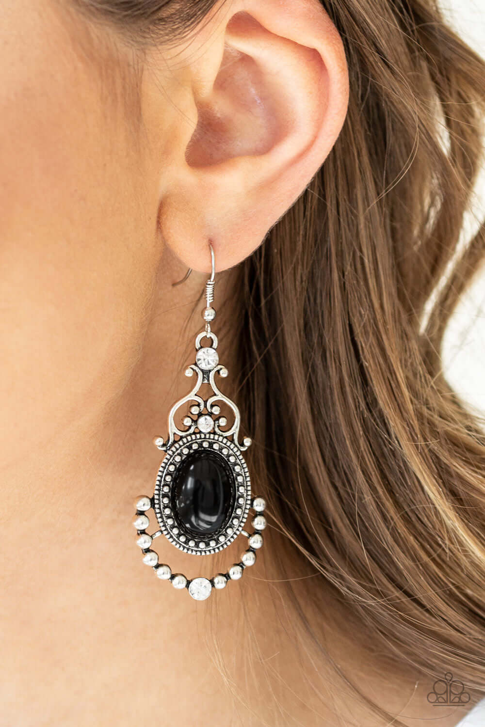 Paparazzi Accessories ✽ CAMEO and Juliet - Black Earrings✽Flat Rate Ship $4.50✽ - Image #2