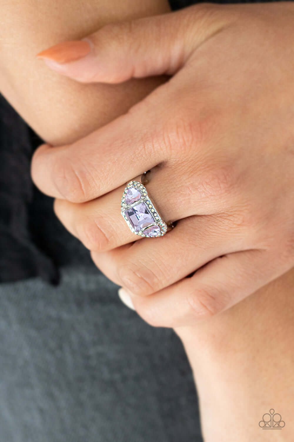 Paparazzi Accessories ✽ Royal Riches - Purple Heart Ring✽Flat Rate Ship $4.50✽ - Image #2