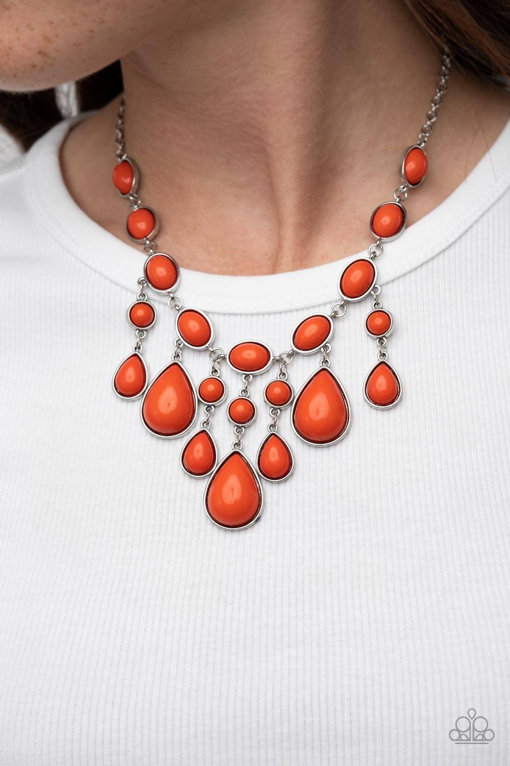 Paparazzi Accessories ❋Mediterranean Mystery - Orange Necklace❋ Flat Rate Ship $4.50❋ - Image #2
