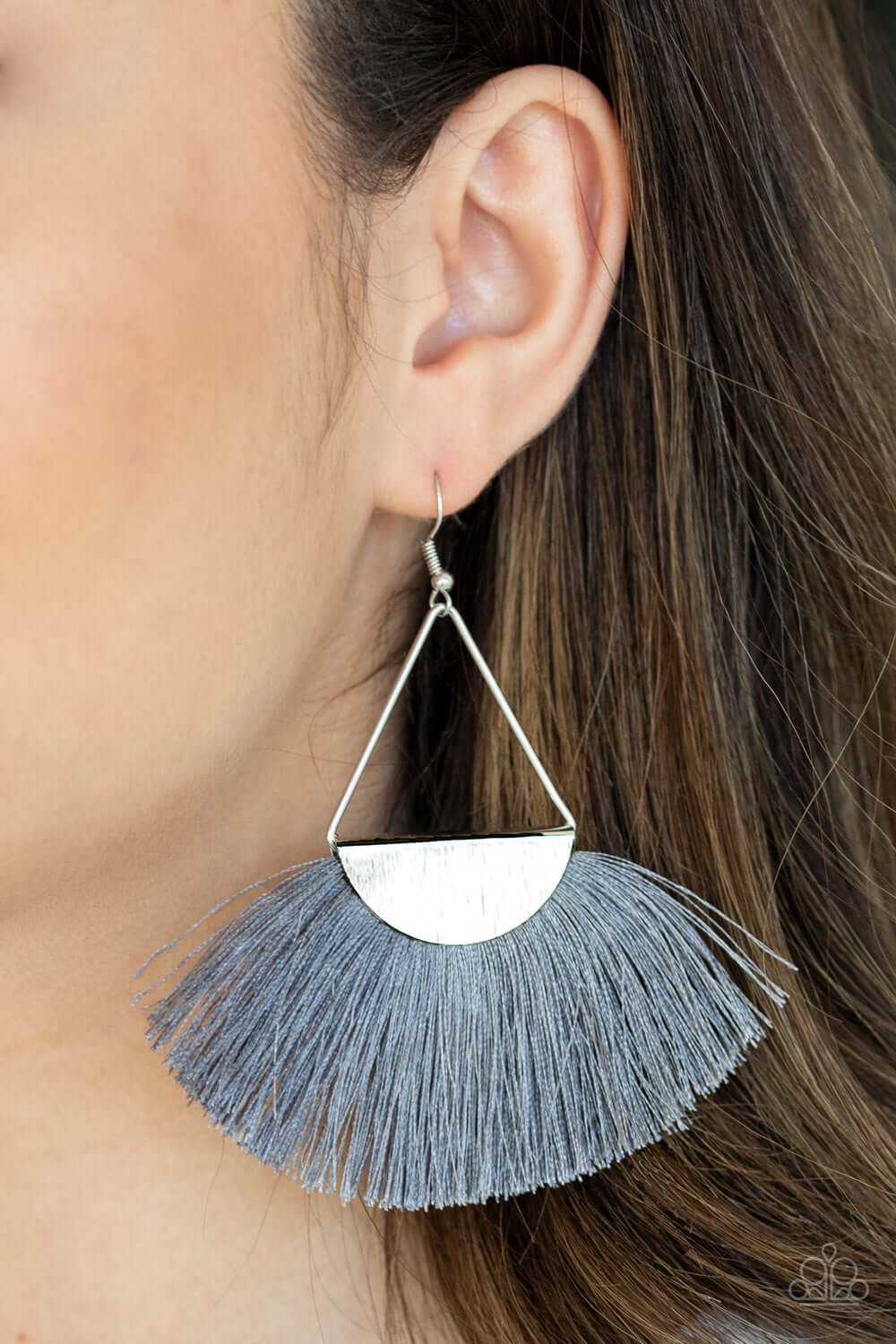 Paparazzi Accessories ✽ Modern Mayan - Silver Earrings✽Flat Rate Ship $4.50✽ - Image #2
