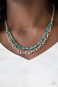 Paparazzi Accessories ✽ Block Party Princess - Green Necklace✽Flat Rate Ship $4.50✽