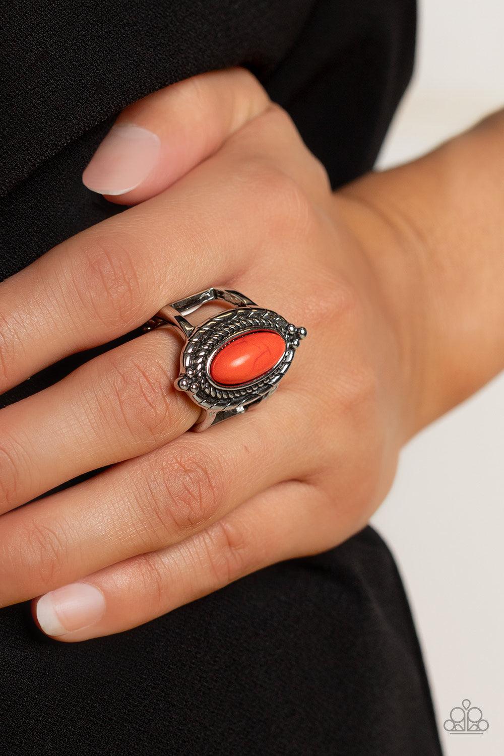 Paparazzi Accessories ❋Mojave Metro - Orange Ring❋ Flat Rate Ship $4.50❋ - Image #2