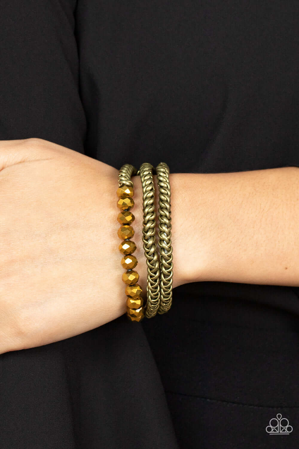Paparazzi Accessories ❋Gutsy and Glitzy - Brass Bracelet❋ Flat Rate Ship $4.50❋ - Image #2