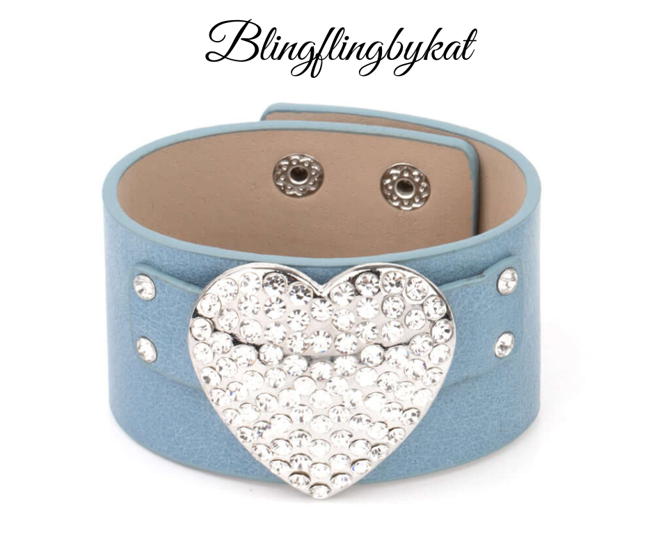 Paparazzi Accessories ✽Flauntable Flirt - Blue Heart Bracelet✽Flat Rate Ship $4.50✽ - Image #1