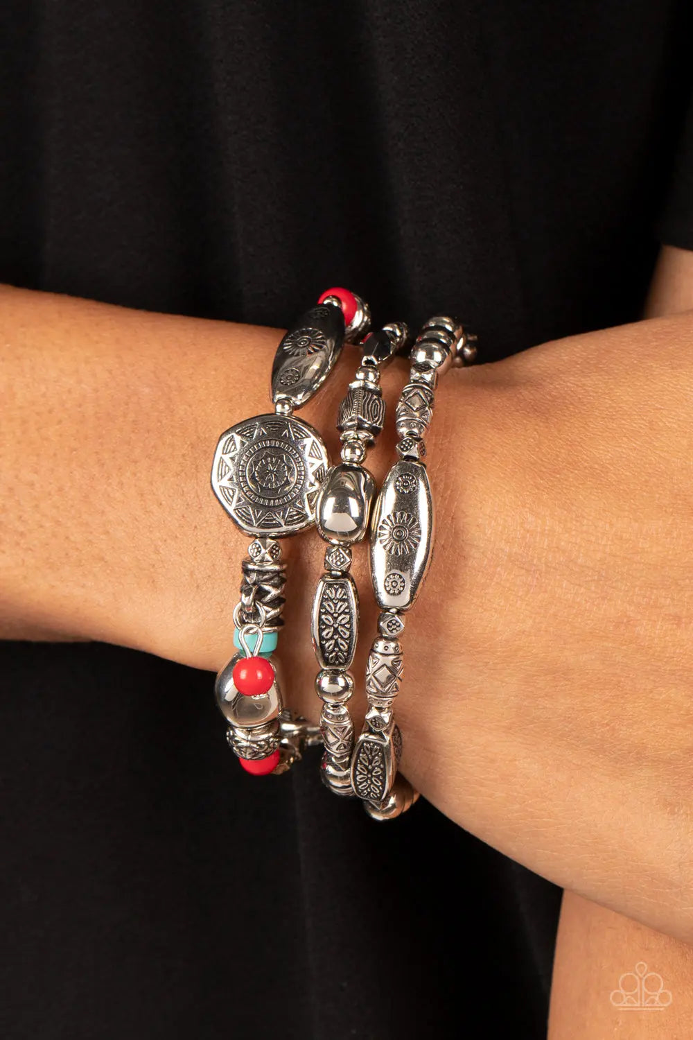Paparazzi Accessories ❋Western Quest - Red Bracelet❋ Flat Rate Ship $4.50❋ - Image #2