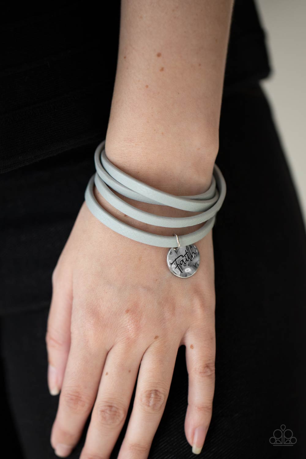 Paparazzi Accessories ❋Wonderfully Worded - Silver Bracelet❋ Flat Rate Ship $4.50❋ - Image #2