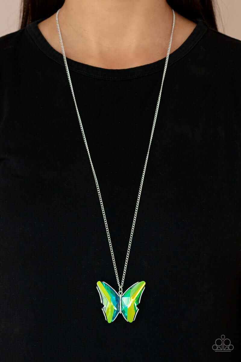 Paparazzi Accessories ❋The Social Butterfly Effect - Green Necklace❋ Flat Rate Ship $4.50❋ - Image #2