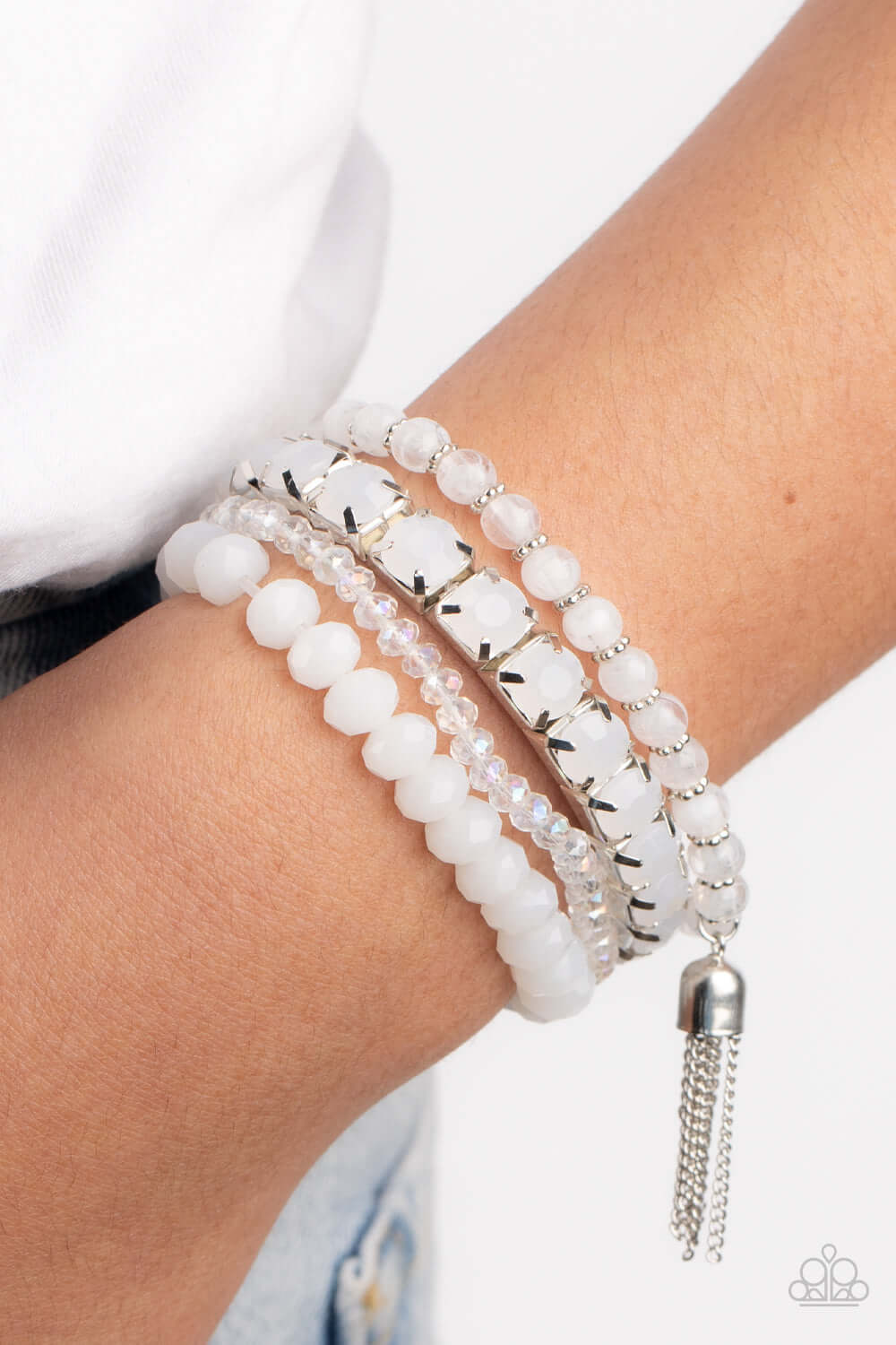 Paparazzi Accessories ❋Day Trip Trinket - White Bracelet❋ Flat Rate Ship $4.50❋ - Image #2
