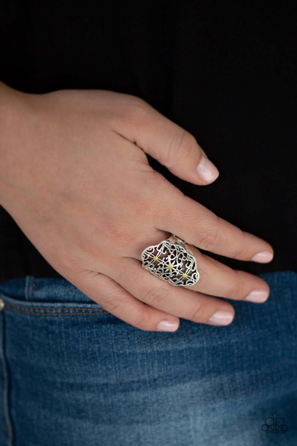 Paparazzi Accessories ✽ Botanical Beam - Yellow Ring✽Flat Rate Ship $4.50✽ - Image #2
