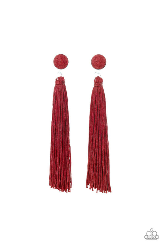 brought✽to✽you✽by✽blingflingbykat✽tightrope-tassel-red✽paparazzi-accessories