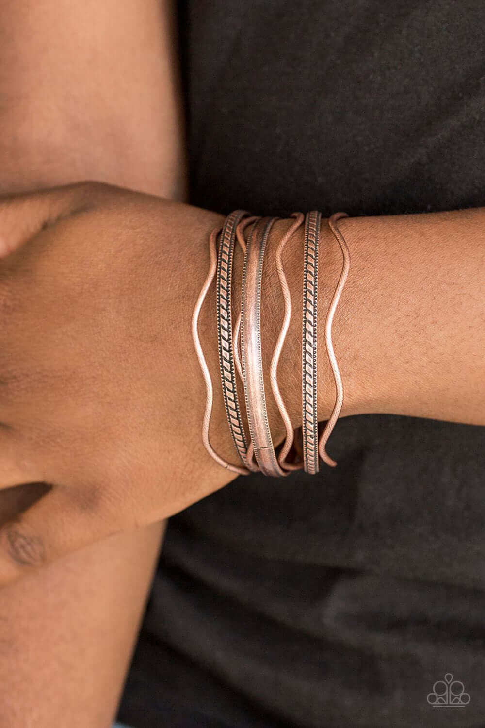 Paparazzi Accessories ✽ Zesty Zimbabwe - Copper Bracelet✽Flat Rate Ship $4.50✽ - Image #2