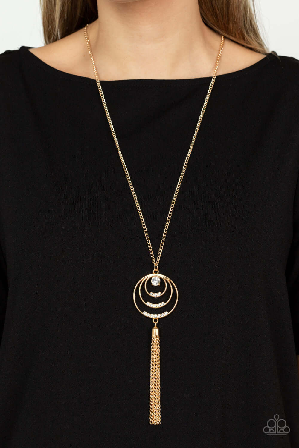 Paparazzi Accessories ❋Spiraling Sparkle - Gold Necklace❋ Flat Rate Ship $4.50❋ - Image #2