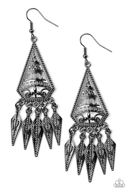 brought✽to✽you✽by✽blingflingbykat✽me-oh-mayan-black-earrings✽paparazzi-accessories