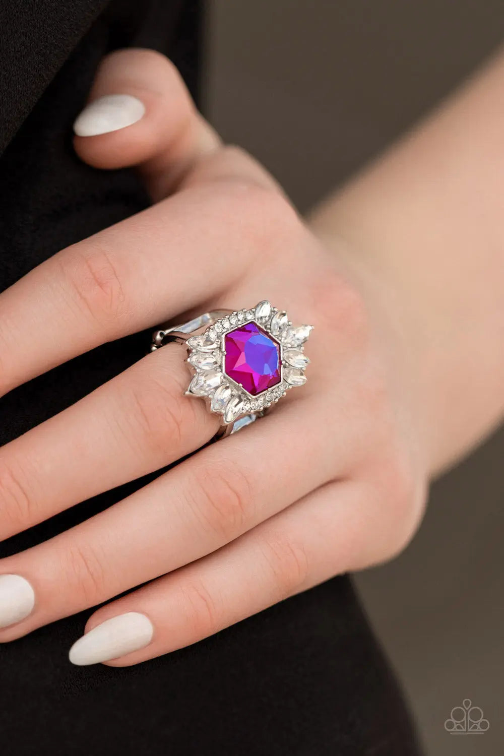 Paparazzi Accessories ❋Divine Intervention - Pink Ring❋ Flat Rate Ship $4.50❋ - Image #2