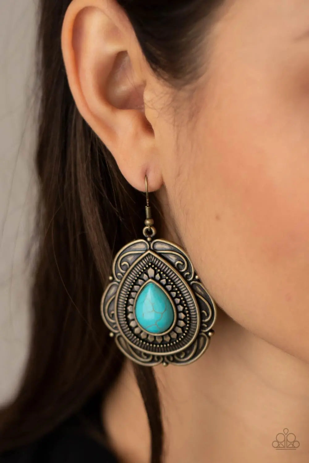 Paparazzi Accessories ❋Southwestern Soul - Brass Earrings❋ Flat Rate Ship $4.50❋ - Image #2