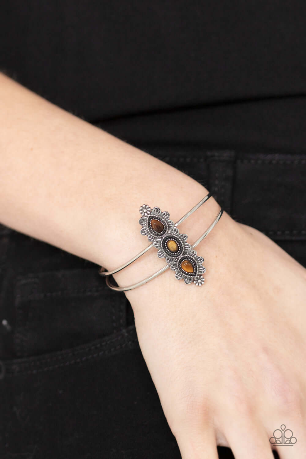 Paparazzi Accessories ❋Fairytale Flowerbeds - Brown Bracelet❋ Flat Rate Ship $4.50❋ - Image #2