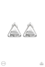 Load image into Gallery viewer, brought✽to✽you✽by✽blingflingbykat✽timeless-in-triangles-white-clip-on✽paparazzi-accessories
