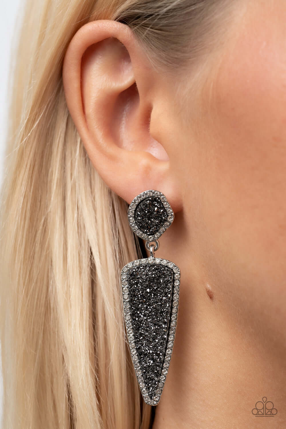 Paparazzi Accessories ❋Druzy Desire - Silver Post Earrings❋ Flat Rate Ship $4.50❋ - Image #2