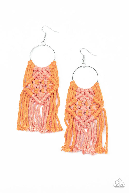brought✽to✽you✽by✽blingflingbykatmacrame-rainbow-orange-earrings✽paparazzi-accessories