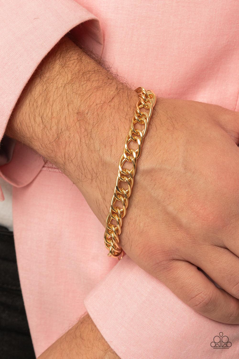Paparazzi Accessories ❋Game-Changing Couture - Gold Mens Bracelet❋ Flat Rate Ship $4.50❋ - Image #2