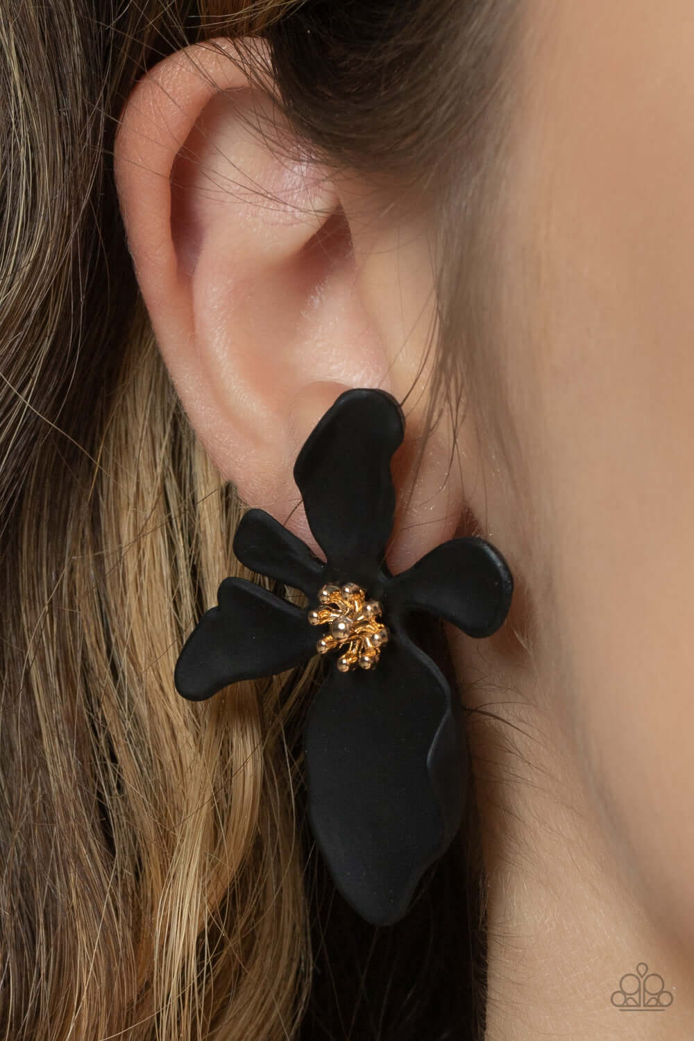 Paparazzi Accessories ❋Hawaiian Heiressâ€‹ - Black Post Earrings❋ Flat Rate Ship $4.50❋ - Image #2