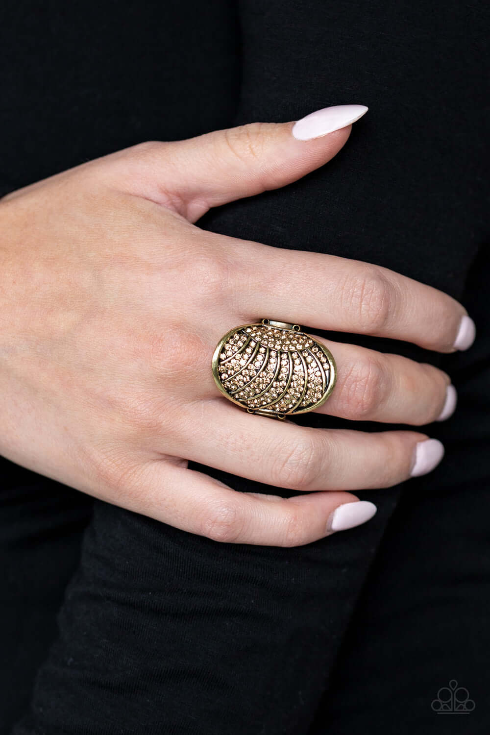 Paparazzi Accessories ✽ Dazzle Daze - Brass Ring✽Flat Rate Ship $4.50✽ - Image #2