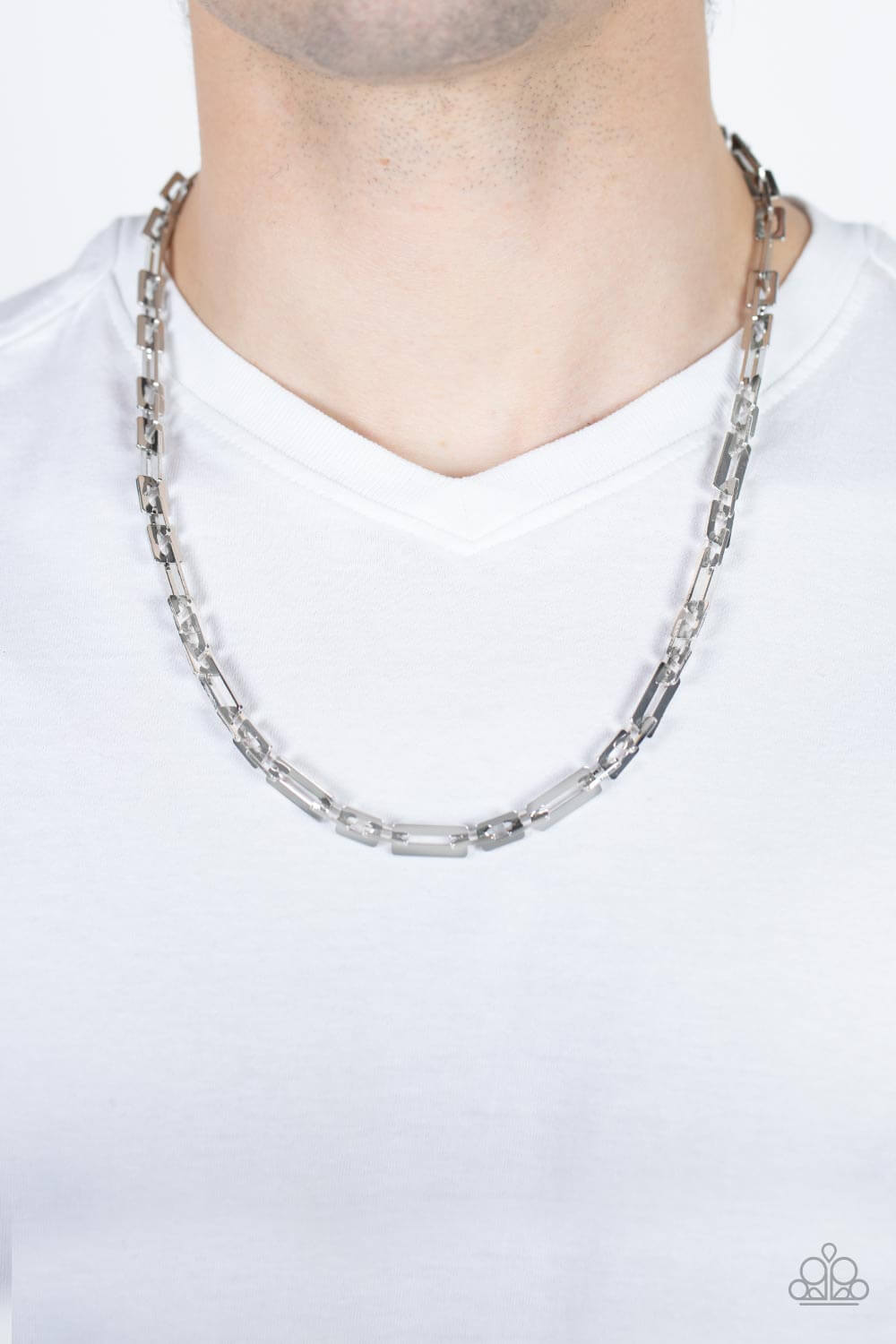 Paparazzi Accessories ❋Rocket Zone - Silver Mens Necklace❋ Flat Rate Ship $4.50❋ - Image #2