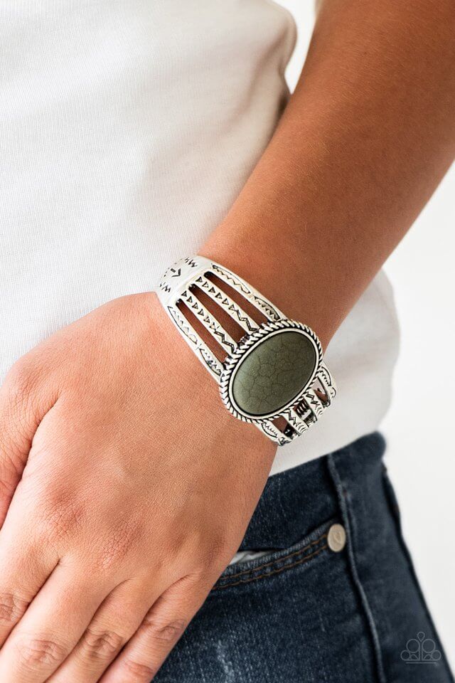 Paparazzi Accessories ❋Desert Glyphs - Green Bracelet❋ Flat Rate Ship $4.50❋ - Image #2