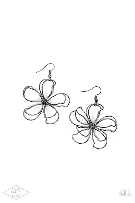 brought-to-you-by-blingflingbykat-gunmetal-wire-daisy-large-blockbuster-earring-paparazzi-accessories-