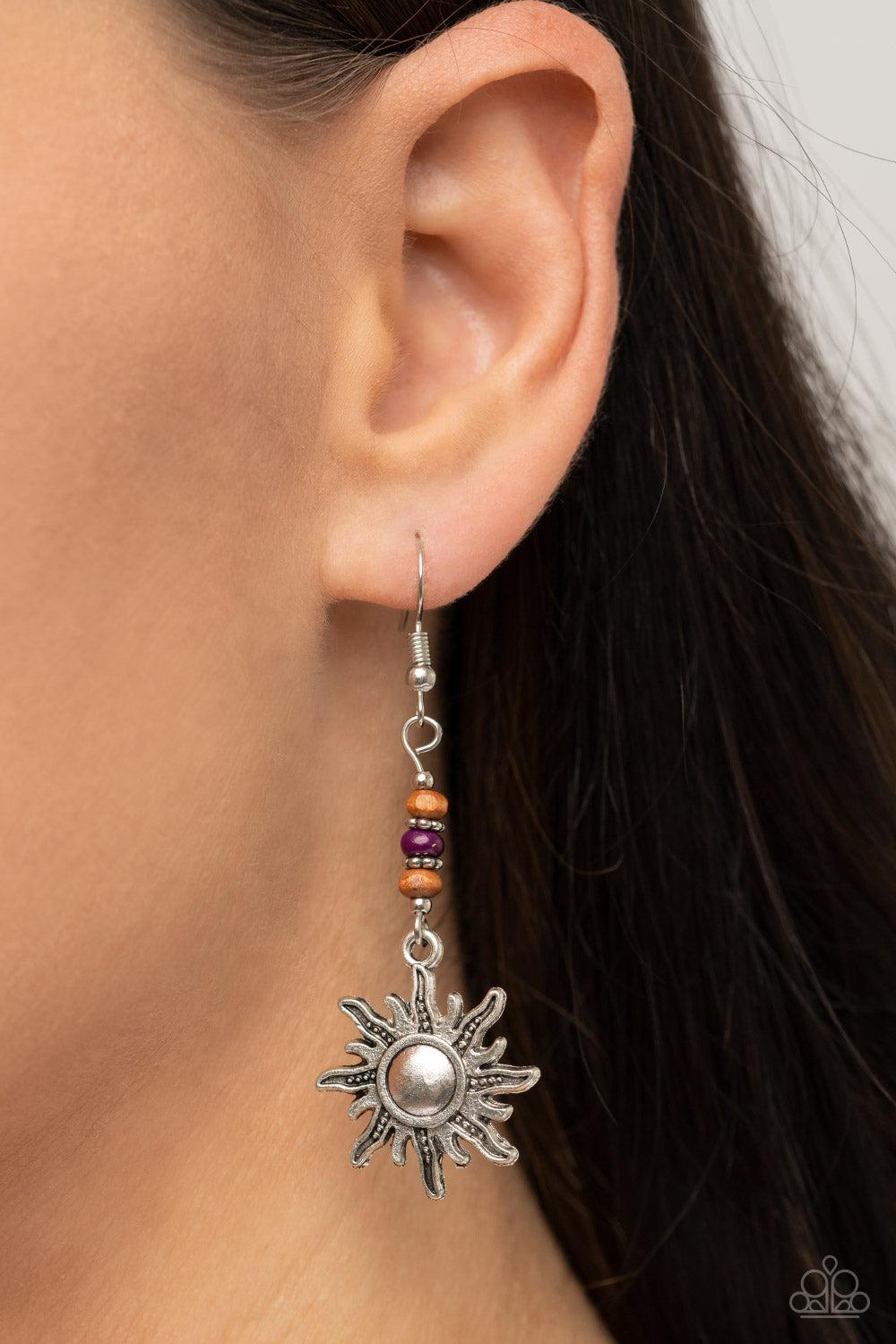 Paparazzi Accessories ❋Sunshiny Days - Purple Earrings❋ Flat Rate Ship $4.50❋ - Image #2