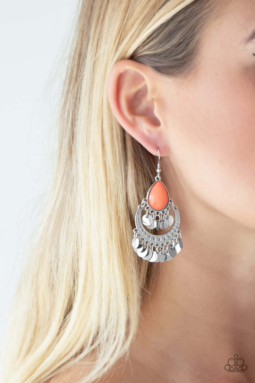 Paparazzi Accessories ✽ Bodaciously Boho - Orange Earrings✽Flat Rate Ship $4.50✽ - Image #2