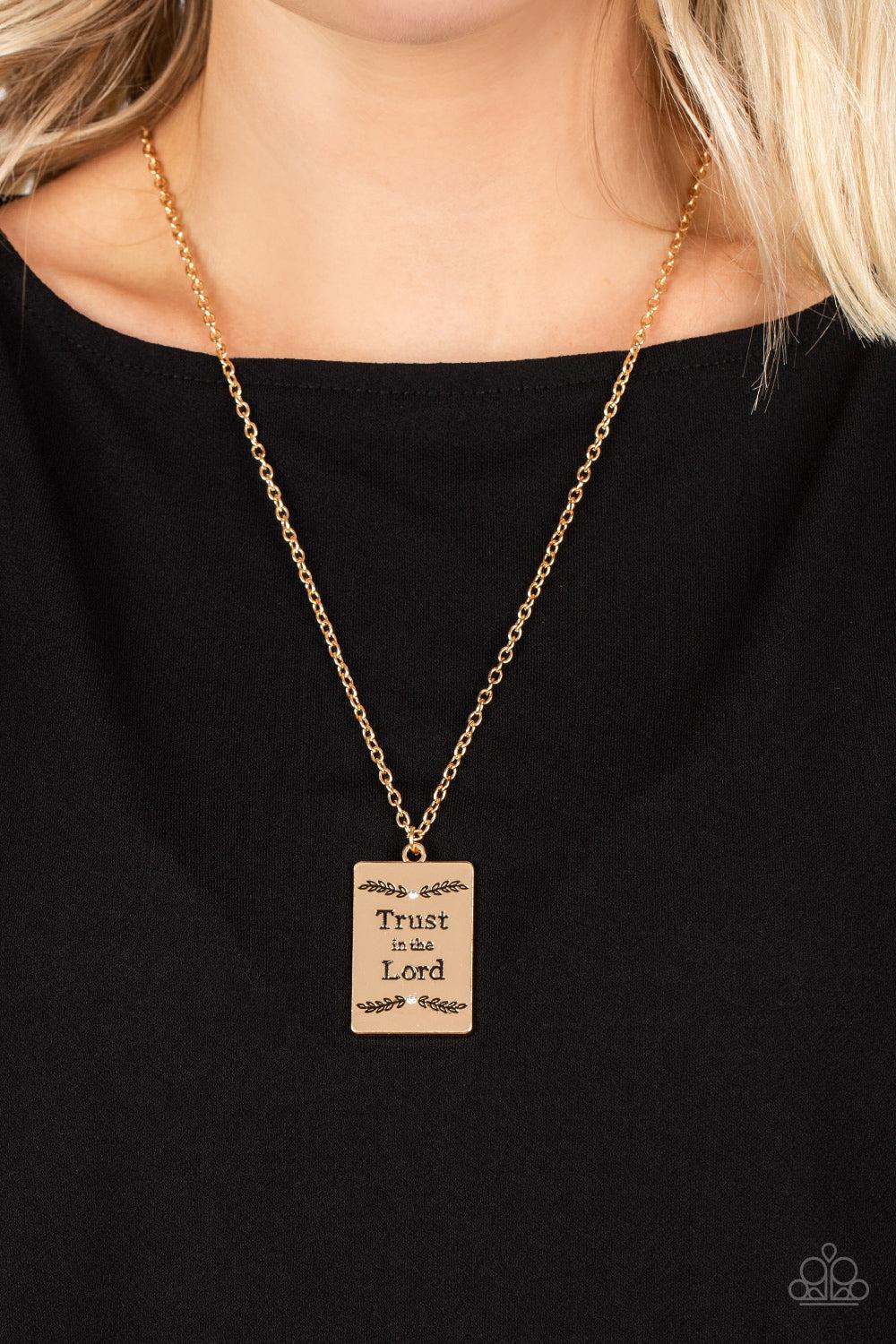 Paparazzi Accessories ❋All About Trust - Gold Necklace❋ Flat Rate Ship $4.50❋ - Image #2