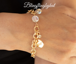 Paparazzi Accessories ✽ Lovable Luster - Gold Heart Bracelet✽Flat Rate Ship $4.50✽ - Image #2