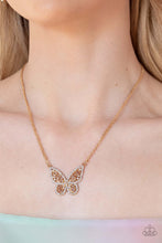 Load image into Gallery viewer, Paparazzi Accessories ❋Baroque Butterfly - Gold Necklace❋ Flat Rate Ship $4.50❋ - Image #2
