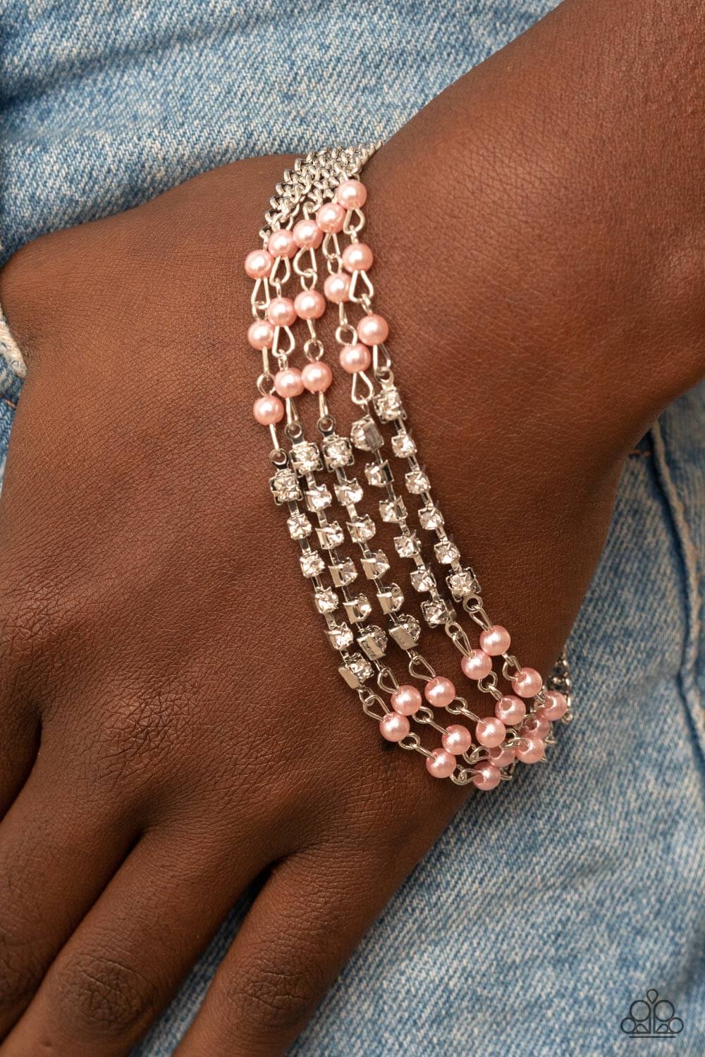 Paparazzi Accessories ❋Experienced in Elegance - Pink Bracelet❋ Flat Rate Ship $4.50❋ - Image #2