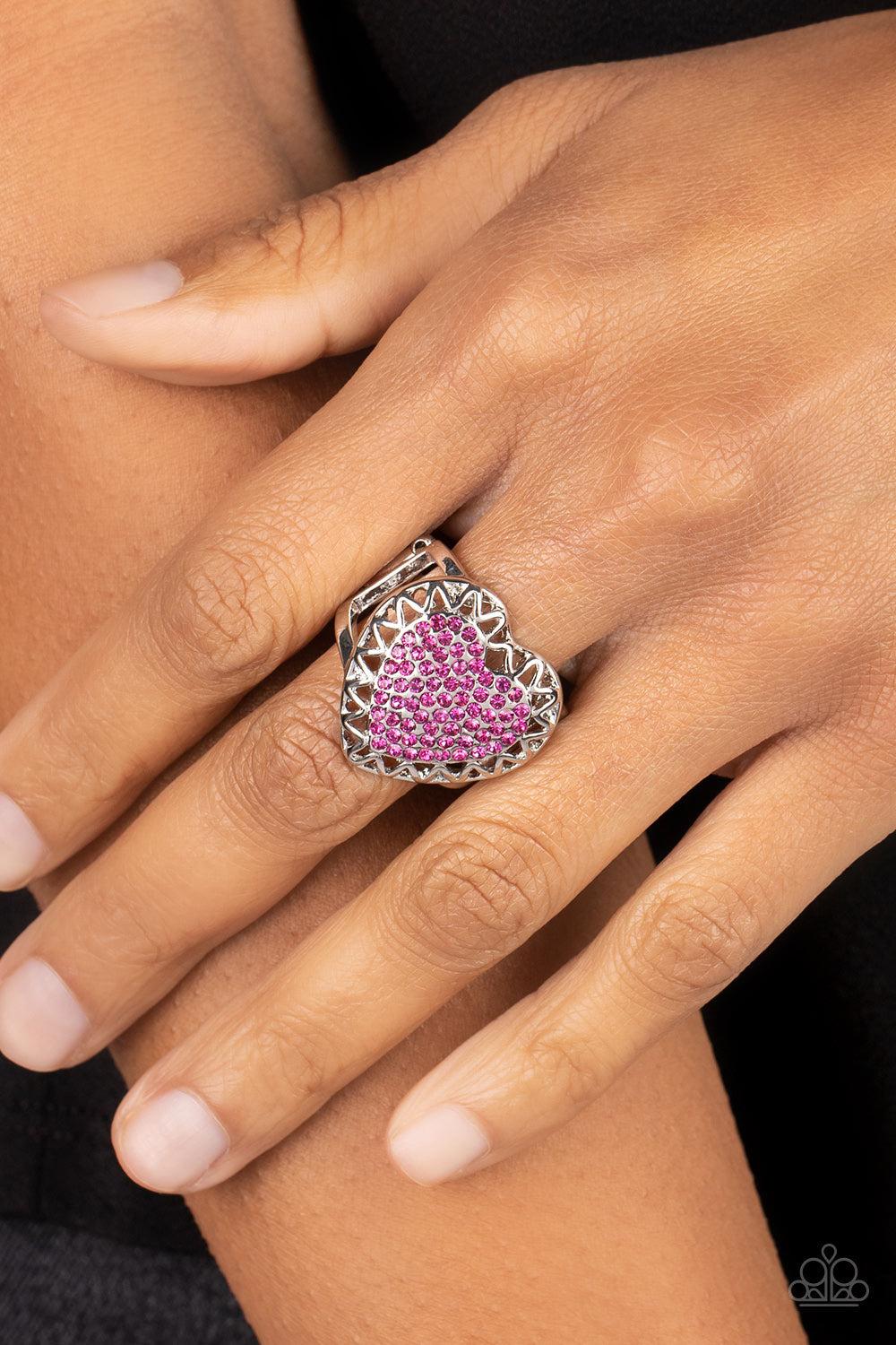 Paparazzi Accessories ❋Romantic Escape - Pink Ring❋ Flat Rate Ship $4.50❋ - Image #2