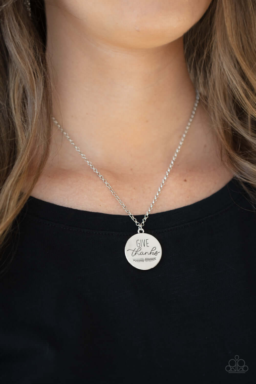 Paparazzi Accessories ❋Give Thanks - Silver Necklace❋ Flat Rate Ship $4.50❋ - Image #2