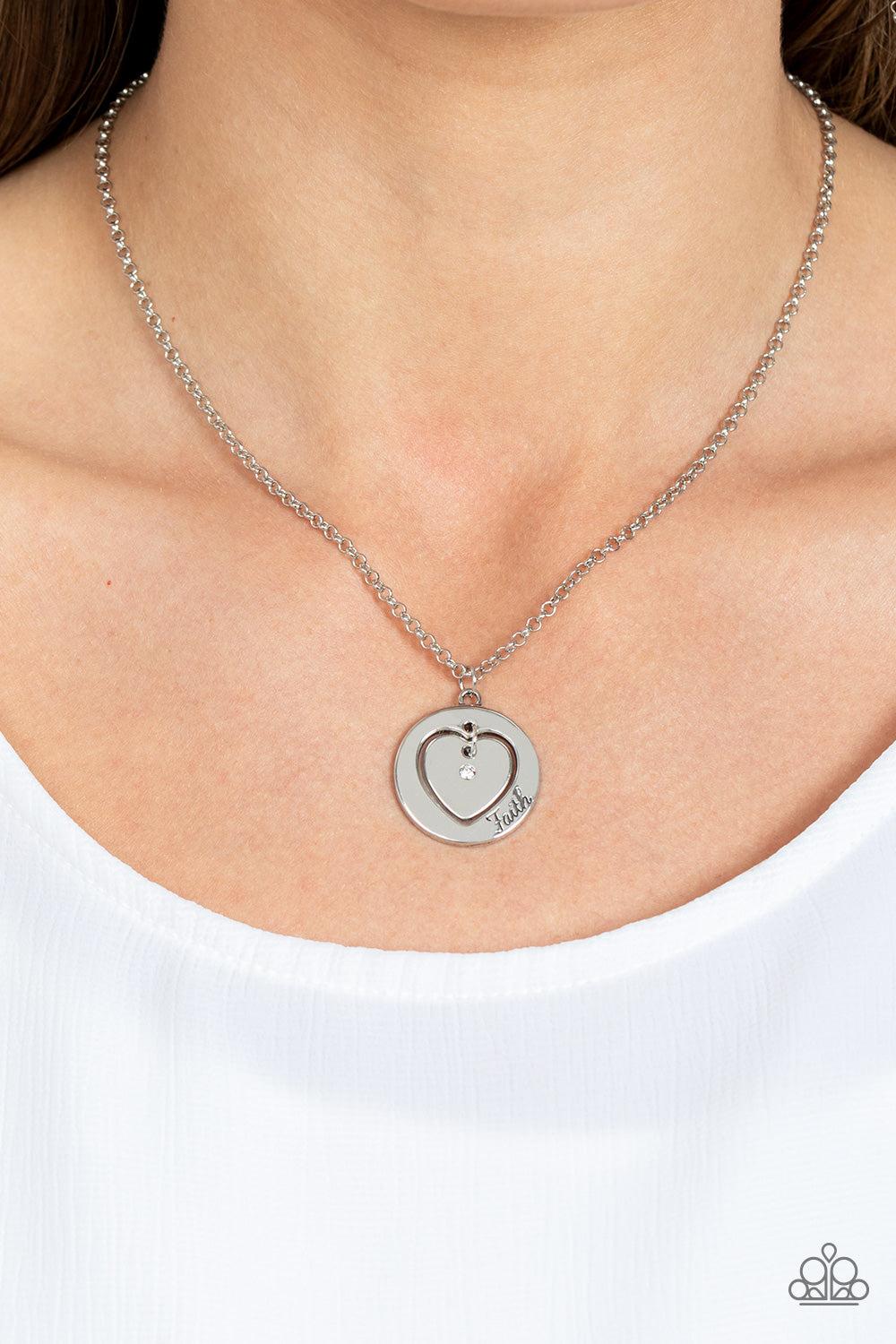 Paparazzi Accessories ❋Heart Full of Faith - White Necklace❋ Flat Rate Ship $4.50❋ - Image #2